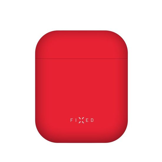 FIXED Ultratenké silikónové puzdro Silky pre Apple Airpods, červené FIXSIL-753-RD - zánovné