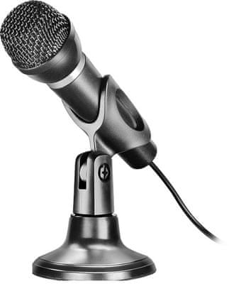Mikrofón ručný Speedlink Capo praktický stojan prvotriedna kvalita spracovania nahrávka hlas počítač