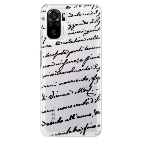 iSaprio Silikónové puzdro - Handwriting 01 - black pre Xiaomi Redmi Note 10 / Note 10S