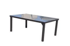 Dimenza Záhradný jedálenský stôl VADUZ s hliníkovou konštrukciou Typ dosky: Mliečne sklo