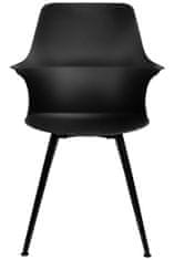 KINGHOME BRAZO HIGH čierna stolička - polypropylén, kov