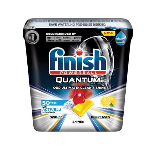 Finish Quantum Ultimate - kapsule do umývačky riadu Lemon Sparkle 50 ks