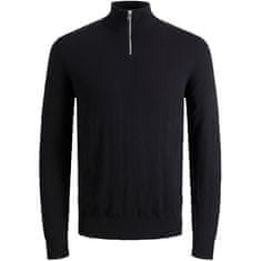 Jack&Jones Pánsky sveter JJEEMIL 12189339 Black (Veľkosť M)