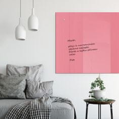 SOLLAU Sklenená magnetická tabuľa ružová perlová 48 x 48 cm