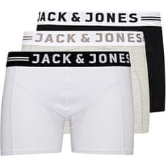 Jack&Jones 3 PACK - pánske boxerky 12081832 Light Grey Melange (Veľkosť S)