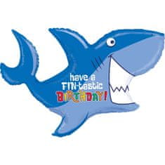Grabo Fóliový balón supershape Žralok Fantastic Birthday 99cm