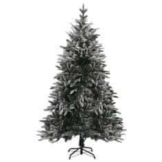 Vidaxl Zasnežený umelý vianočný stromček zelený 180 cm PVC&PE