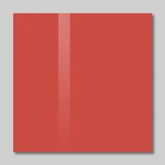 SOLLAU Sklenená magnetická tabuľa červená koralová 48 x 48 cm