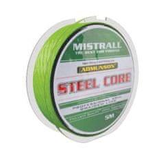 Mistrall pletená šnúra s oceľovým jadrom Admuson Steel Core priemer: 0,14 mm
