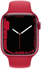 Apple Watch Series 7 Cellular, 45 mm (PRODUCT)RED Aluminium Case RED Sport Band MKJU3HC/A - použité