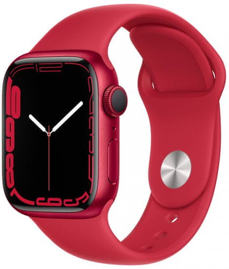 Apple Watch Series 7, 41 mm (PRODUCT)RED Aluminium Case (PRODUCT)RED Sport Band MKN23HC/A