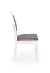 Halmar Jedálenská stolička Barock - biela / sivá