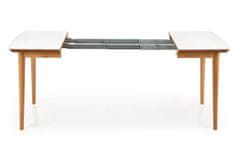 Halmar Rozkladací jedálenský stôl Bradley - biela / dub lefkas