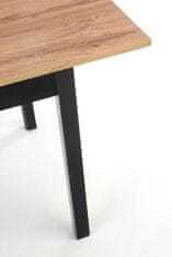 Halmar Rozkladací jedálenský stôl Greg - dub wotan / čierna