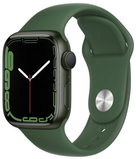Apple Watch Series 7, 41 mm Green Aluminium Case Clover Sport Band MKN03HC/A