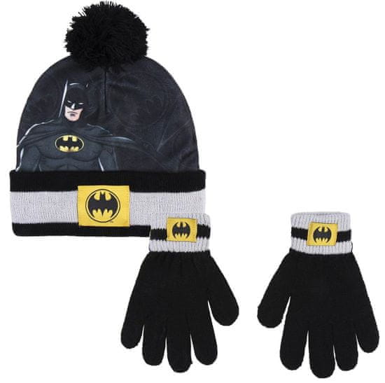 Disney chlapčenský čierny set čiapky a rukavíc Batman 2200007930