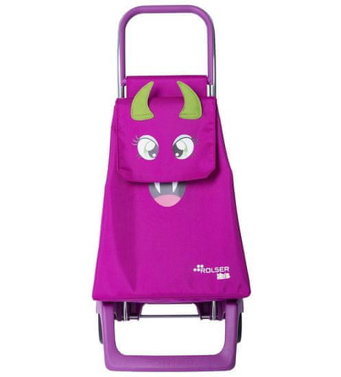 Rolser Monster Kid MF Joy 2 detská nákupná taška na kolieskach, ružová