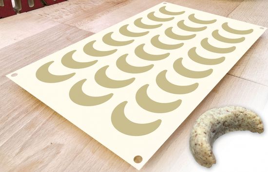 Silikónová forma na pečenie na vanilkové rožky 29 x 17,5 cm