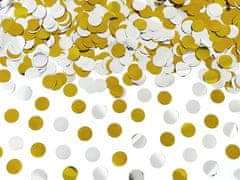PartyDeco Vystreľovacie konfety strieborno-zlaté 40cm