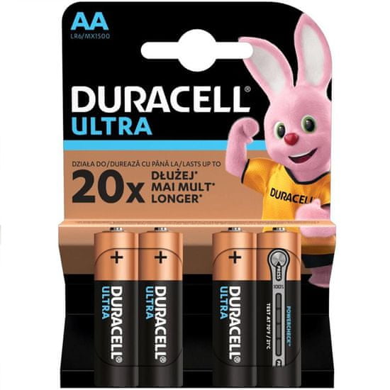 Duracell Alkalická batéria AA Duracell Ultra 4x