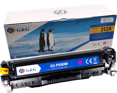 G&G HP CF383A , HP 312A , Premium patentovaný toner, 2700 strán s čipom Purpurová - Magenta