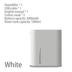 Difuzer zvlhčovač vzduchu H2O 1000ml – Biely 