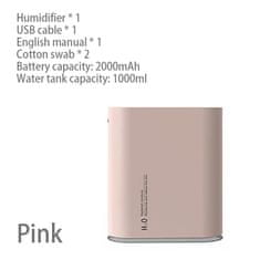 Difuzer zvlhčovač vzduchu H2O 1000ml – Ružový