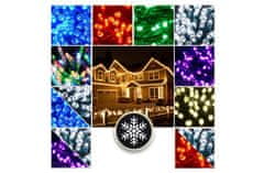 CoolCeny Vianočné vonkajšie LED reťaze - Efektná svetelná reťaz - 10 metrov - Modrá