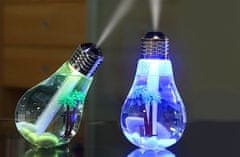 CoolCeny Zvlhčovač vzduchu s LED osvetlením – v tvare žiarovky
