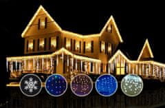 CoolCeny Vonkajší LED vianočný záves – dážď - 20 metrov - Modrá