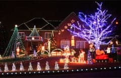 CoolCeny Vianočné vonkajšie LED reťaze - Efektná svetelná reťaz - 10 metrov - Multicolor