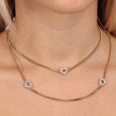 Morellato Elegantný pozlátený náhrdelník so srdiečkami Incontri SAUQ03