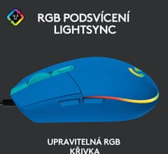 Logitech G102 Lightsync (910-005801), modrá