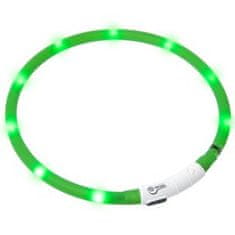 Karlie LED svetelný obojok zelený obvod 20-75 cm