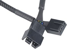 Akasa predlužovací kábel 4PIN konektory pre PWM a 3pin ventilátoru, 30 cm