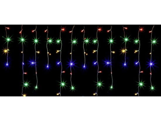 commshop Vonkajšie vianočné LED záves - farebný 30m - 1500 led diód
