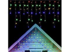 commshop Vonkajšie vianočné LED záves - farebný 20m - 1000 led diód
