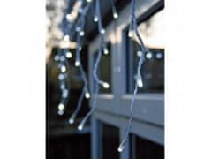 commshop Vonkajšie vianočné LED záves - studená biela (reťaz) 5m - 210 led diód