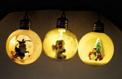 CoolCeny Vianočné banky s LED osvetlením a postavičkami vo vnútri – 3 kusy
