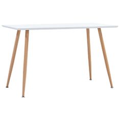 Vidaxl Jedálenský stôl, bielo dubový 120x60x74 cm, MDF