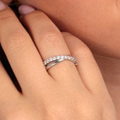 Morellato Elegantný strieborný prsteň so zirkónmi scintilla SAQF151 (Obvod 54 mm)