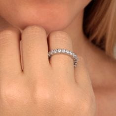 Morellato Trblietavý strieborný prsteň so zirkónmi scintilla SAQF161 (Obvod 54 mm)