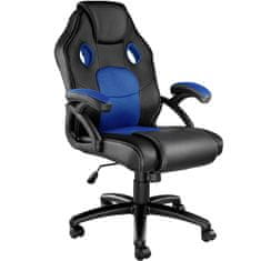 tectake Kancelárska stolička v športovom štýle Mike - čierna/modrá