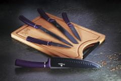 Berlingerhaus Sada nožov s nepriľnavým povrchom + lopárik 6 ks Purple Metallic Line