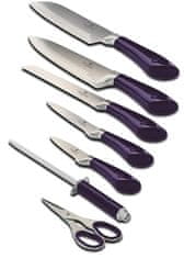 Berlingerhaus Sada nožov v stojane nerez 8 ks Purple Metallic Line