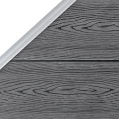 Vidaxl Plotový panel, WPC 95x(105-180) cm, sivý