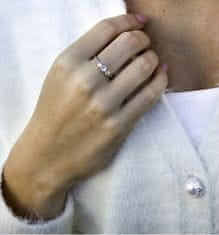 Beneto Jemný zásnubný prsteň so zirkónmi AGG466 (Obvod 54 mm)