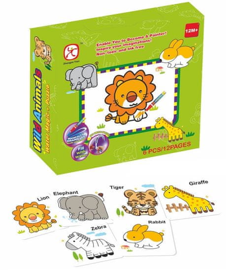 Mac Toys Vyfarbovacie puzzle zvieratá