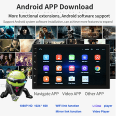 Essgoo Nové 2din Univerzální Autorádio S Kamerou, Android 9.1, Wifi Gps Usb , Android Rádio S Gps Navigací, Handsfree Bluetooth, Usb
