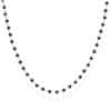 Nadčasový strieborný náhrdelník s čiernymi kryštálmi Romance CLBN (Dĺžka 45 cm)